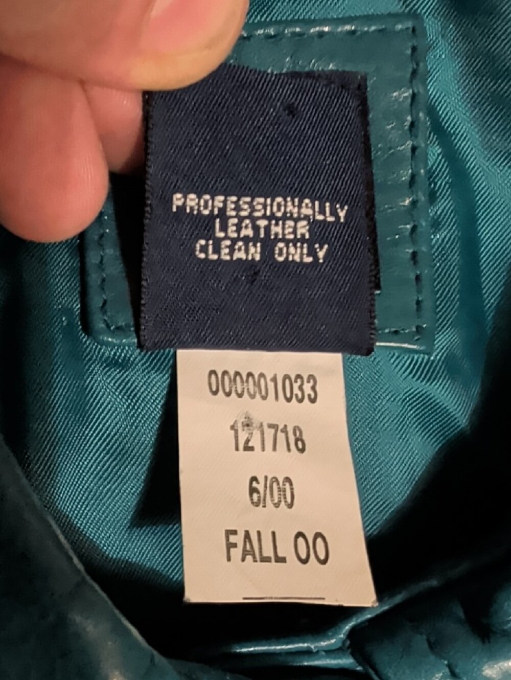 Vintage GAP Teal Leather Button-Front Jacket Women's M- Fall 2000 Collection Y2K - Picture 11 of 11